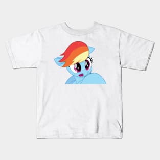 Silly movie Rainbow Dash face 1 Kids T-Shirt